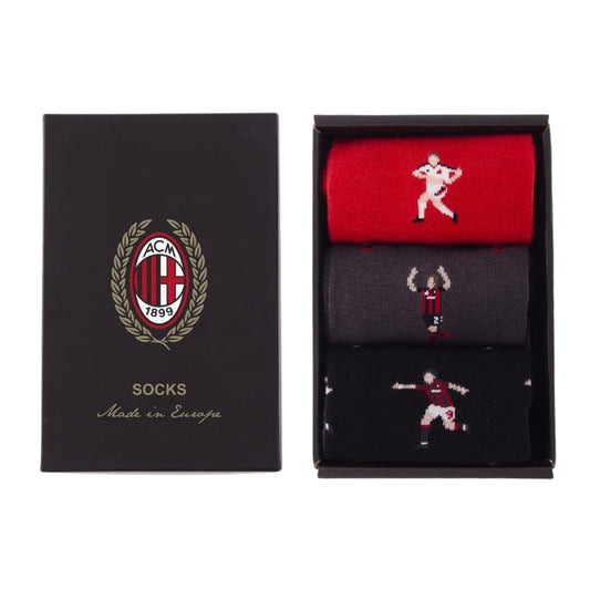 AC Milan Celebration Casual Sock Box - 3 Pack | EvangelistaSports.com | Canada's Premiere Soccer Store