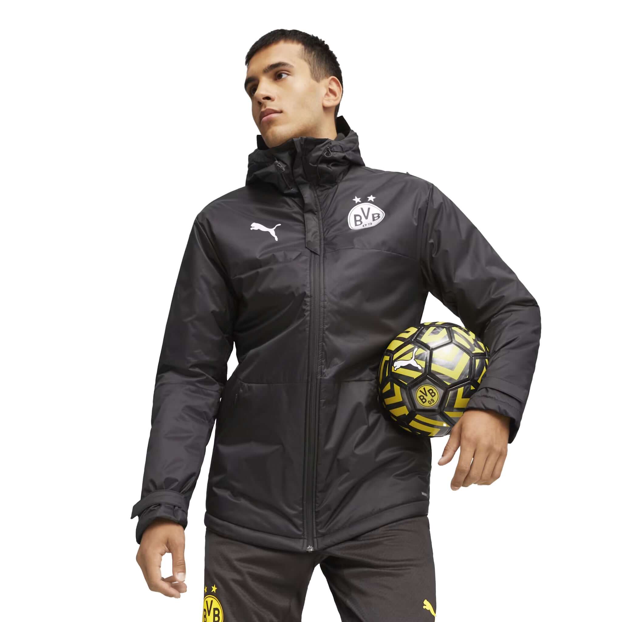 Borussia Dortmund BVB Winter Coat 2023 24 Puma EvangelistaSports