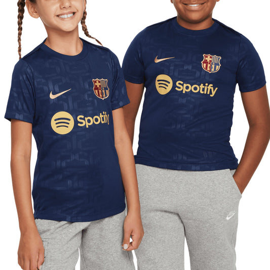 FC Barcelona Academy Pro Home Dri-FIT Junior Soccer Pre-Match Top 2024/25