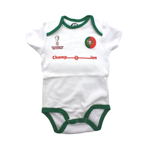 FIFA World Cup Qatar 2022 Portugal Infant Onesies - 3 Pack | EvangelistaSports.com | Canada's Premiere Soccer Store